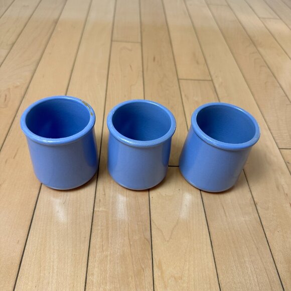 Lot of 3 La Fermiere Glazed Terra Cotta Mini Pots DIY Crafts Planter - Picture 3 of 5